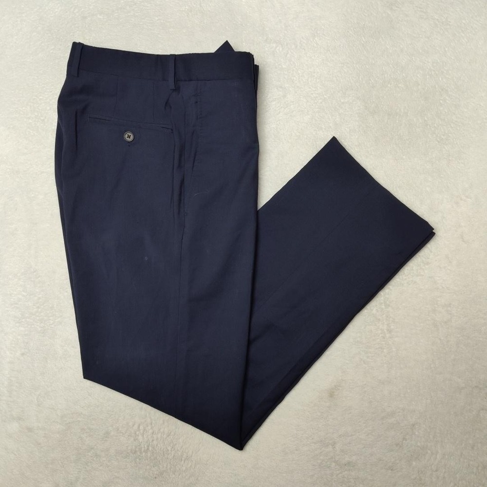 Ted Baker Pants Mens 31x30 Blue Slim Wool John Dress Slacks Work Trousers Suit